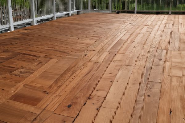 Beautiful wooden deck construction